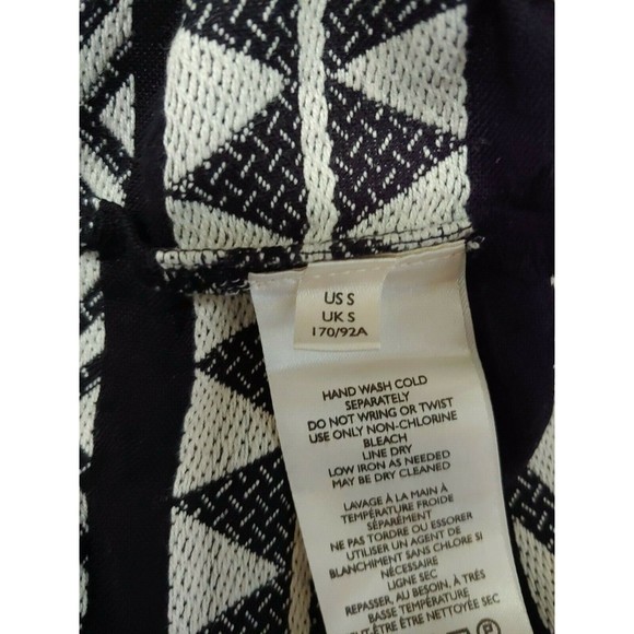 Anthropologie Maeve Tunic Dress Small Black White Tassels Boho Dominique Cotton - Picture 11 of 12